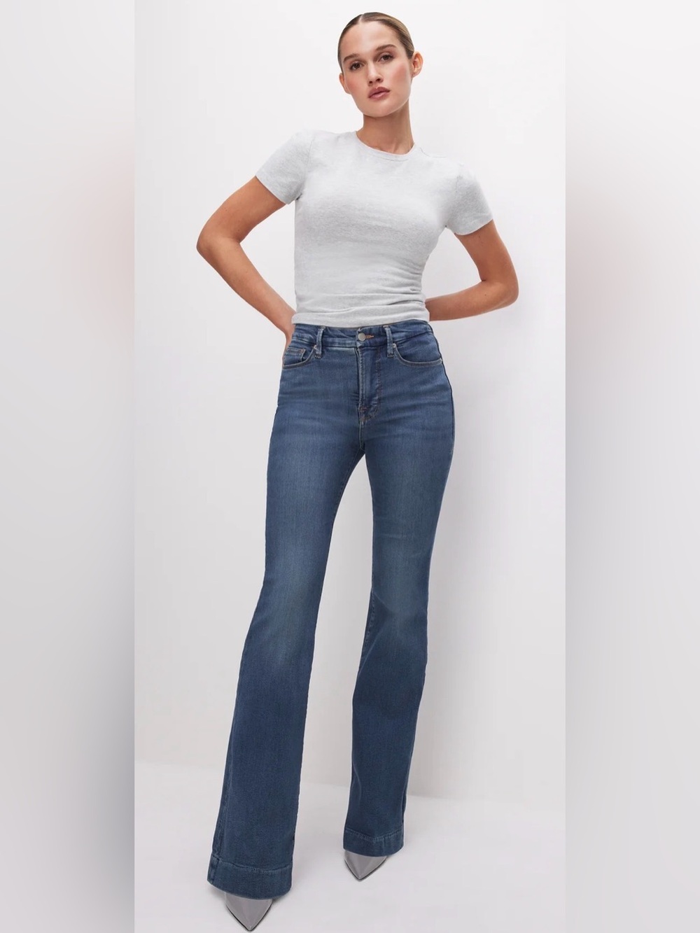 Good American Good Flare Trouser Jeans
